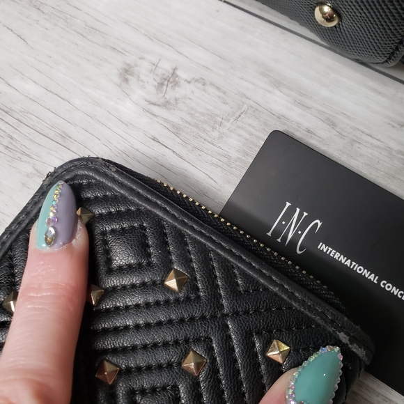 Guess Backpack Purse Bee Black INC Wallet Fashion Bundle Studs Rocker Chick - Picture 4 of 16